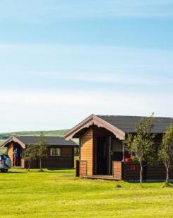 Image displaying the Hellishólar Cabins, Iceland