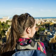 Student in Park Güell, Barcelona